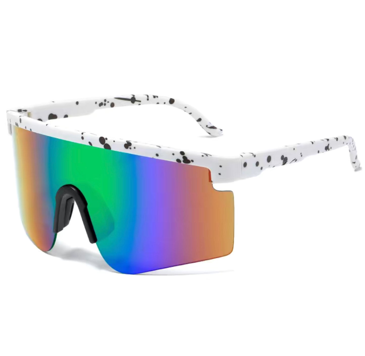 1pc New Frame Coated Lens Conjoined unisex Sunglasses Sports Sunglasses Trendy Tinted colour.